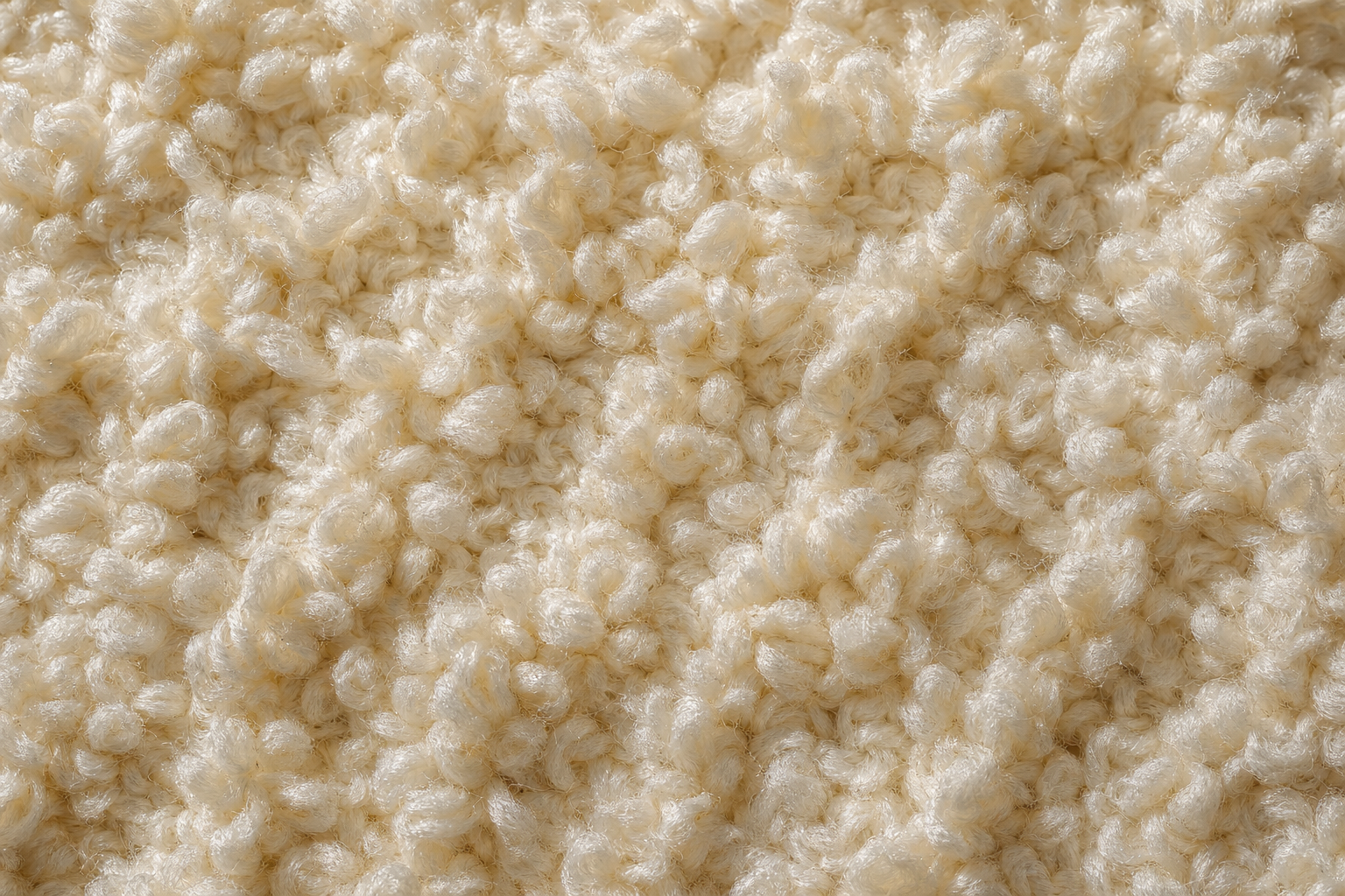 Ivory wool bouclé macro