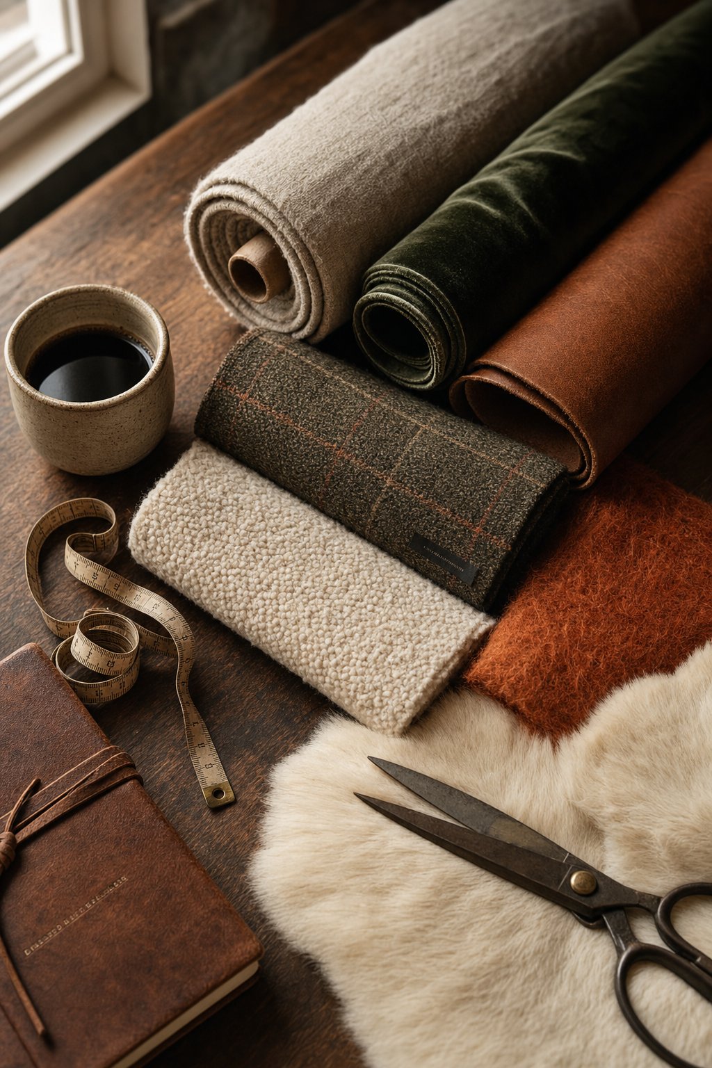 Vail Cowboy fabric swatches from mill partners